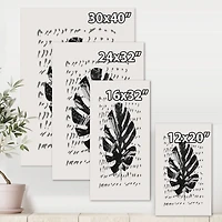 Designart - Minimal Tropical Palm Leaf On Grunge Texture