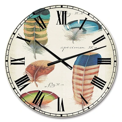 Designart 'Feathers Cottage Family Ii Traditional Wall Clock