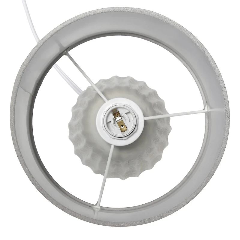 Simple Designs 11" Mini Ceramic Pastel Table Lamp