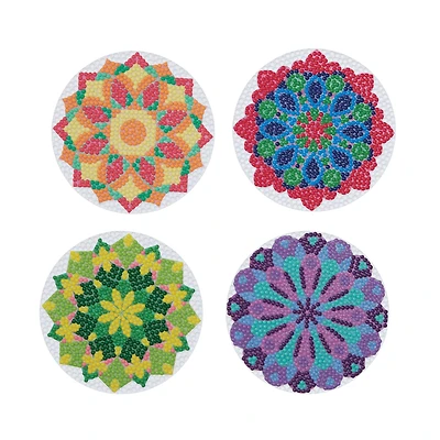 Round Mandala Diamond Art Coaster Kit by Make Market®