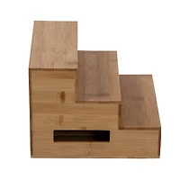 Honey Can Do Adjustable 3-Tier Bamboo Spice Rack Organizer
