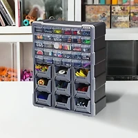 Quantum Storage Systems® Black & Gray 30-Drawer & 9-Bin Cabinet