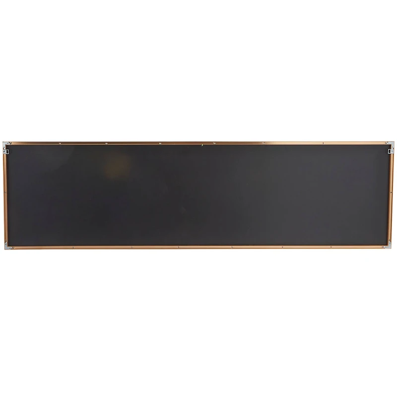 Blue Porcelain Trees Landscape Framed Wall Art with Gold Aluminum Frame 71" x 2" x 20"