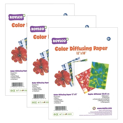 Roylco® Color Diffusing Paper, 3 Packs of 150