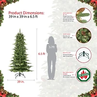 6.5ft. Unlit Slim Aspen Fir Artificial Christmas Tree