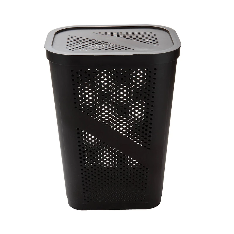 Mind Reader 60L Perforated Plastic Laundry Hamper with Lid