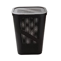 Mind Reader 60L Perforated Plastic Laundry Hamper with Lid