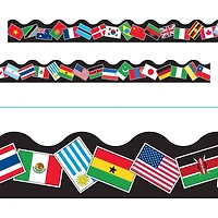 Trend Enterprises® Terrific Trimmers® World Flags Borders, 234ft.
