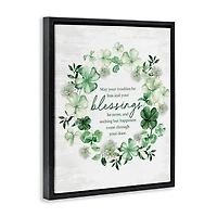 Stupell Industries Irish Proverb Wreath Floater Framed Art