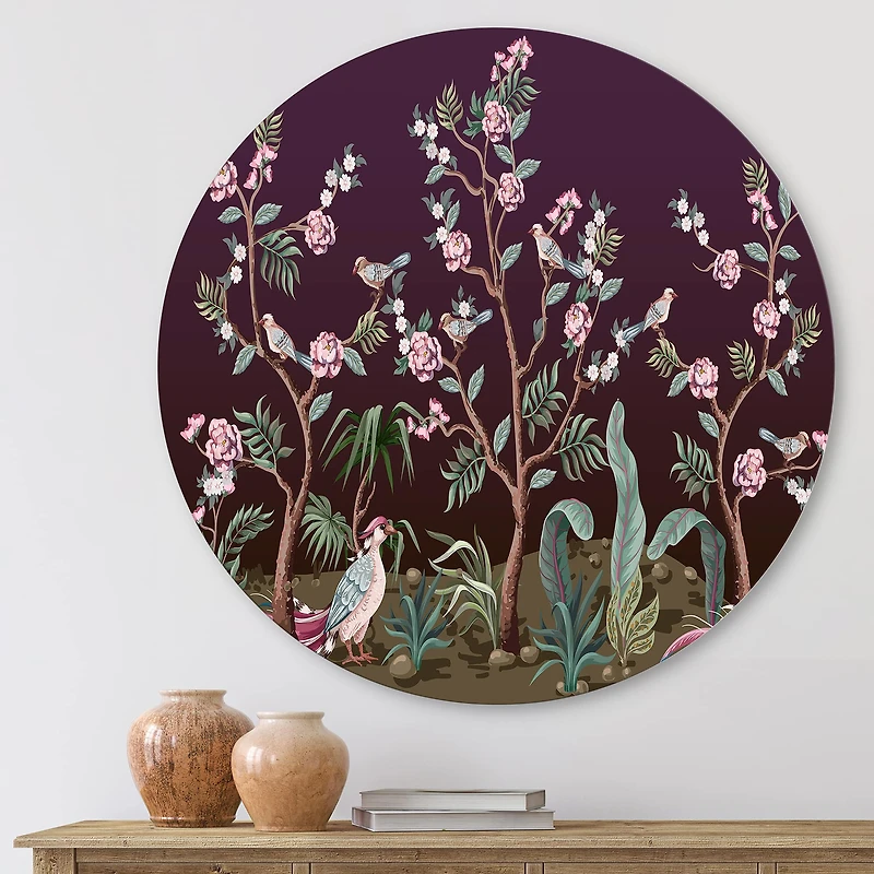 Designart - Chinoiserie With Birds and Peonies I