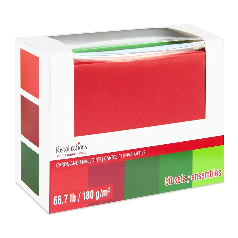 Reds & Greens Christmas Cards & Envelopes, 50ct. by Recollections™