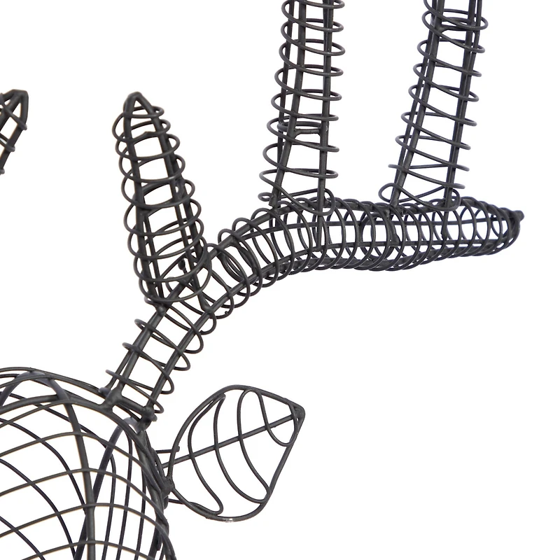 Black Iron Industrial Wall Decor, 24" x 21" x 9"