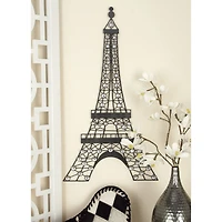 32" Black Metal Eiffel Tower Glam Wall Décor