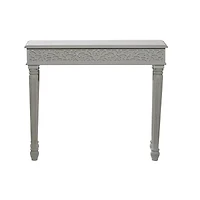 Grey Farmhouse Mango Wood Console Table, 30" x 36"
