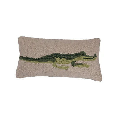 Hello Honey® Alligator Punch Hook Cotton Pillow
