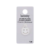 Silver Plated Smiley Face Charm by Bead Landing™
