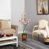 4.5ft. Cherry Blossom Tree in Decorative Planter