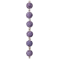 12 Pack: Lavender Rhinestone Studded Round Beads, 10mm by Bead Landing™