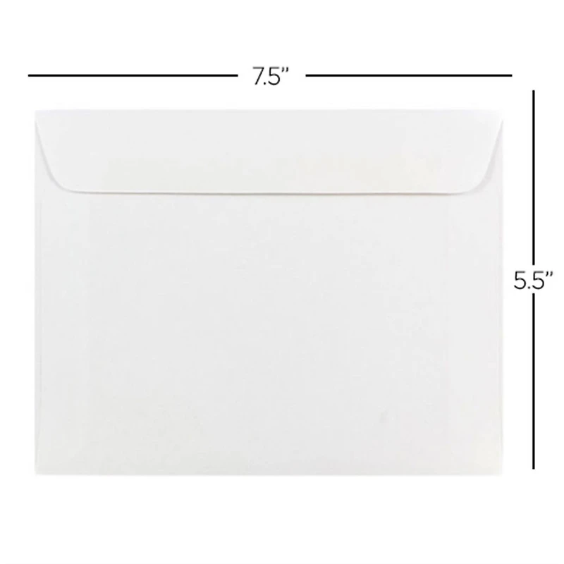 JAM Paper 5.5" x 7.5" White Booklet Envelopes