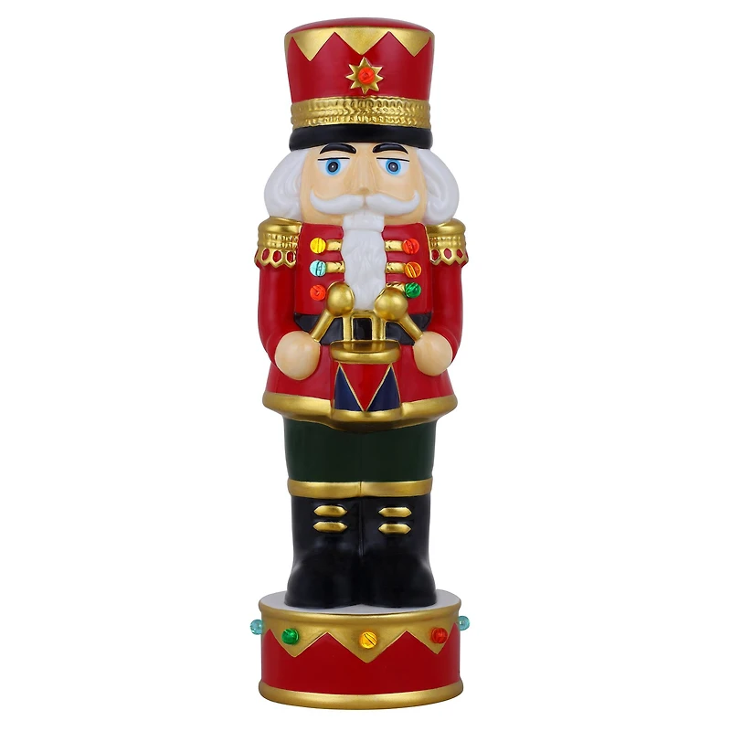 12" Ceramic Nutcracker Drummer