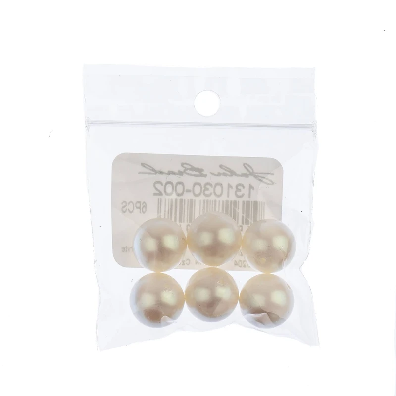 Maxima Nacre Pearl 12mm 6pcs Pearlescent White