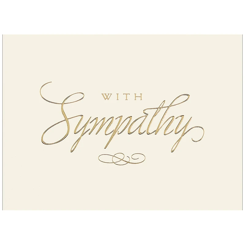 JAM Paper 5.625" x 7.875" Gold Sympathy Cards & Envelopes, 25ct.