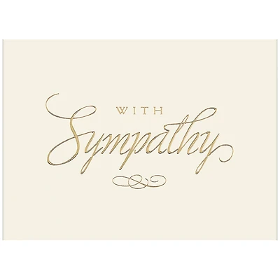 JAM Paper 5.625" x 7.875" Gold Sympathy Cards & Envelopes, 25ct.