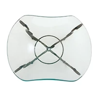 Brass Glass and Metal Traditional Serving Bowl, 14" x 21" x 16"