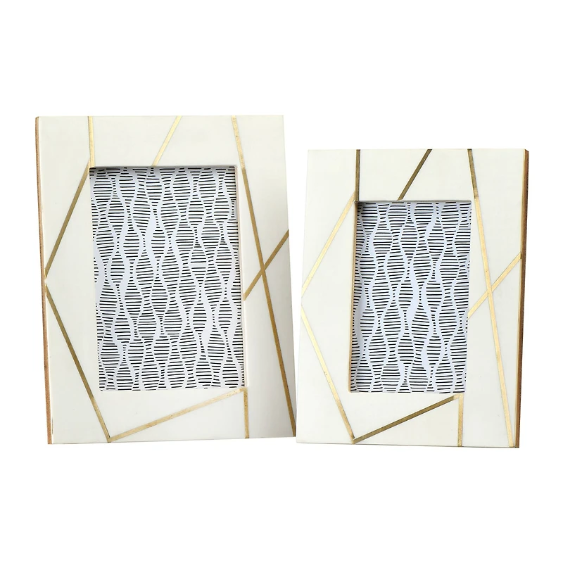 Hello Honey® 2 Pack White & Gold Photo Frame