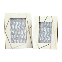 Hello Honey® 2 Pack White & Gold Photo Frame