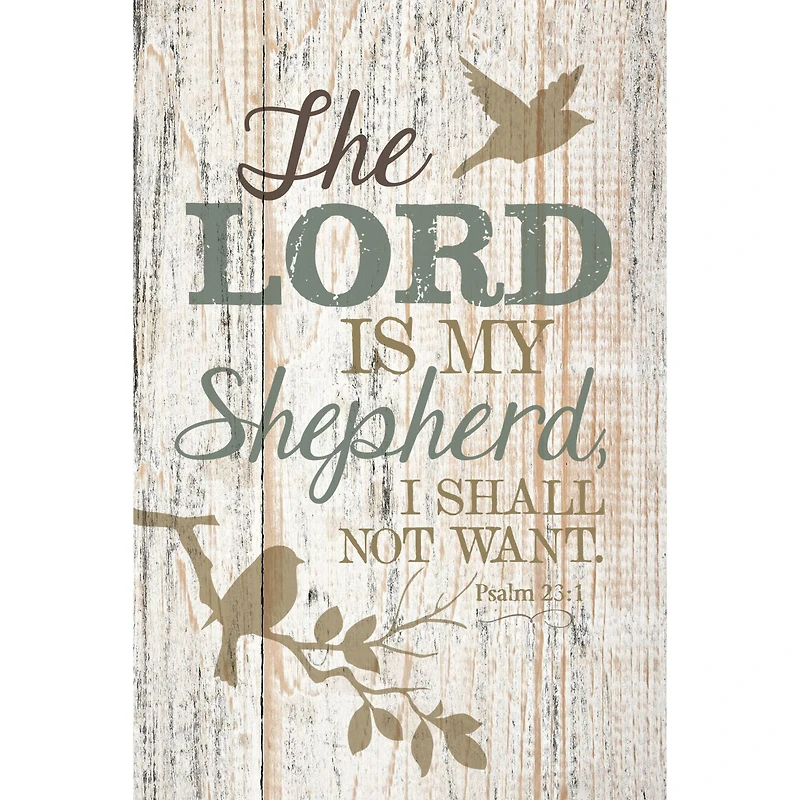 The Lord Is My Shepherd Wood Plaque