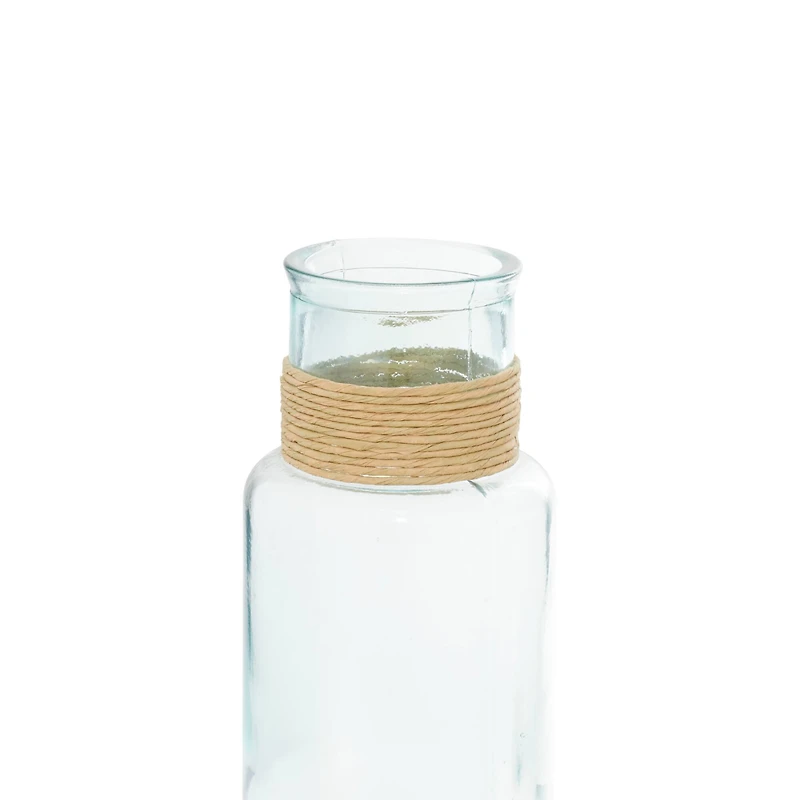 18" Clear Glass Farmhouse Vase