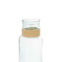 18" Clear Glass Farmhouse Vase