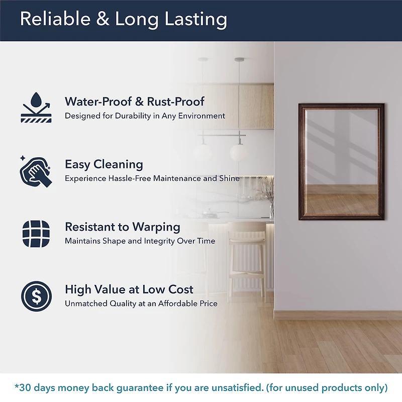 Head West® Oil Rubbed Bronze Rectangular Framed Vanity Wall Mirror