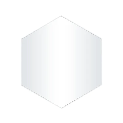 White Contemporary Wall Mirror, 24" x 2" x 21"