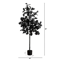 5ft. Artificial Halloween Black Oak Tree