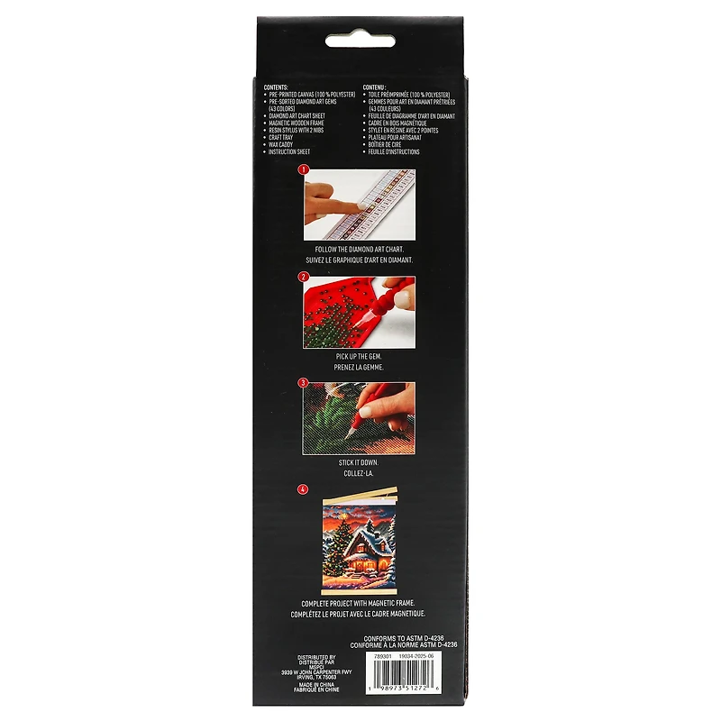 8" x 10" Snow House Diamond Art Kit with Frame by Make Market®