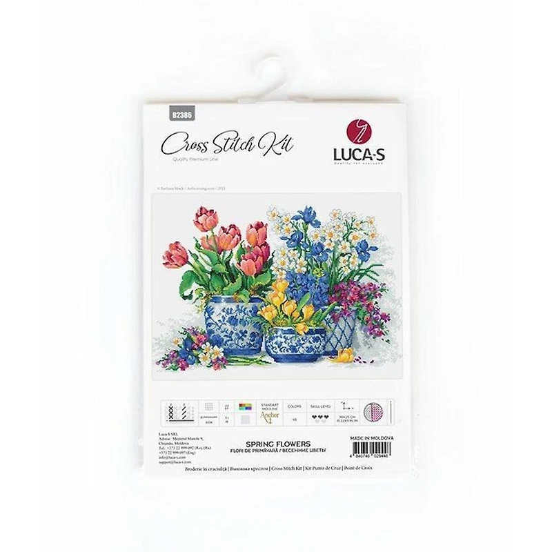 Luca-S Spring Flowers Counted Cross Stitch Kit