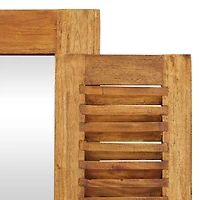 Brown Wood Rustic Wall Mirror 35" x 31"