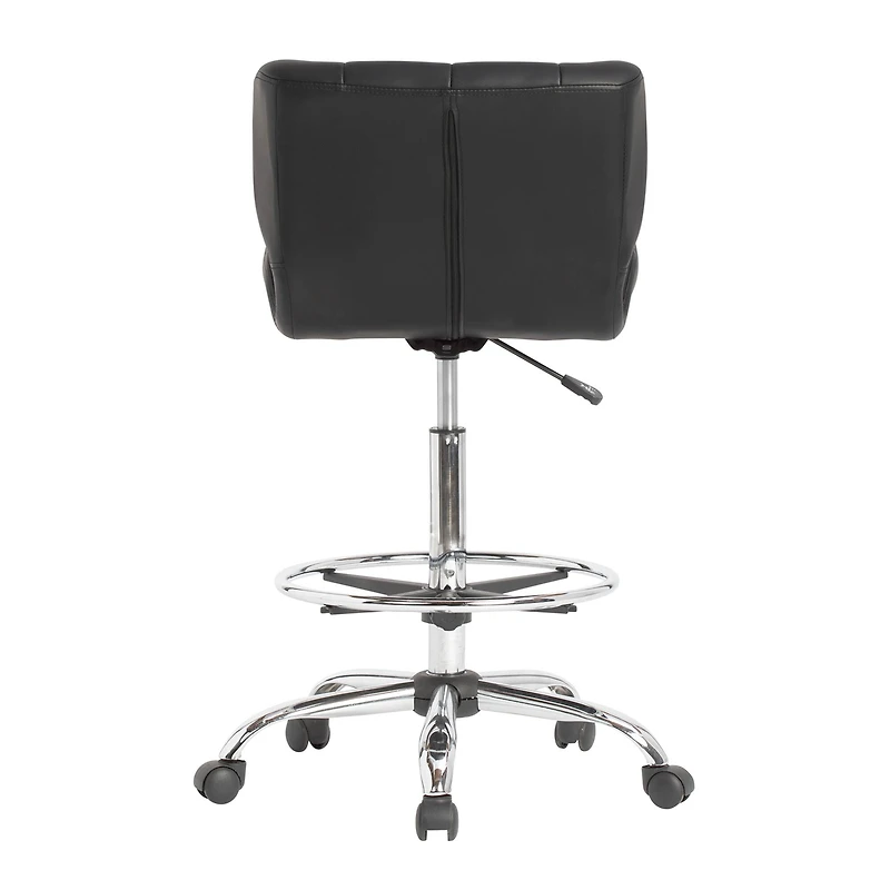 Studio Designs Crest Black Height Adjustable Drafting Chair with Footring