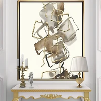 Designart - Gold Glam Squares III