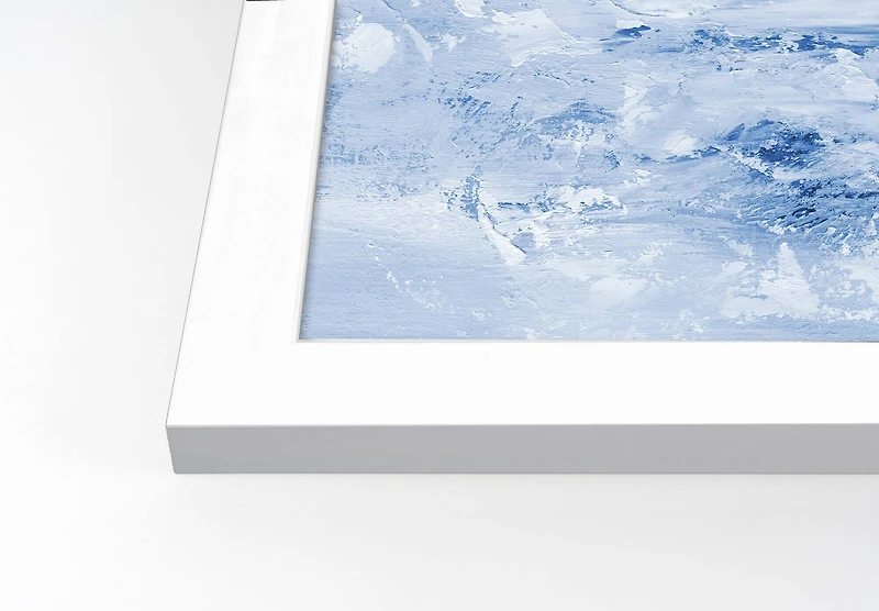 Abstract Waves White Framed Print