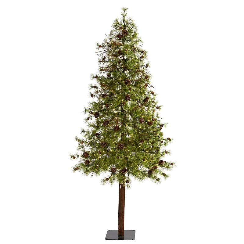 7ft. Pre-Lit Wyoming Alpine Artificial Christmas Tree, Clear LED Lights