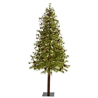 7ft. Pre-Lit Wyoming Alpine Artificial Christmas Tree, Clear LED Lights