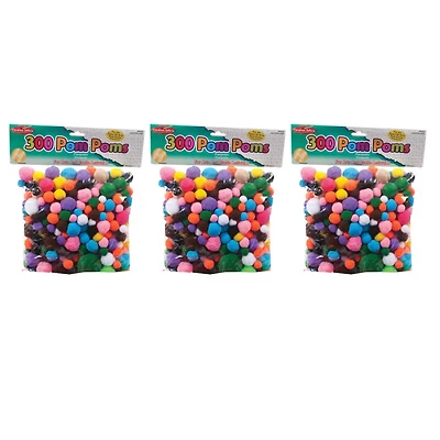 Charles Leonard Creative Arts™ Pom Poms, 3 Packs of 300