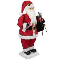 24" Animated Santa Claus with Lighted Candle Musical Christmas Figure