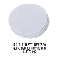 Honey Can Do Natural Round Dinnerware Storage Box Set