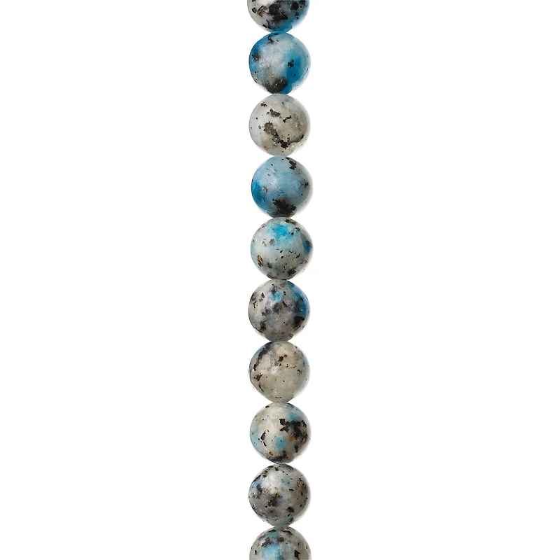 Blue & White K2 Stone Round Beads by Bead Landing®, 8mm