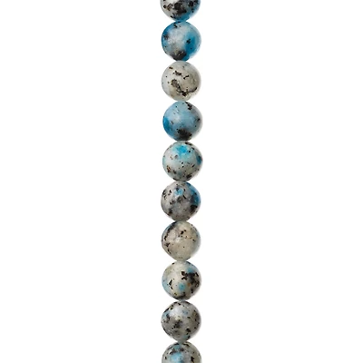 Blue & White K2 Stone Round Beads by Bead Landing®, 8mm