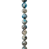 Blue & White K2 Stone Round Beads by Bead Landing®, 8mm